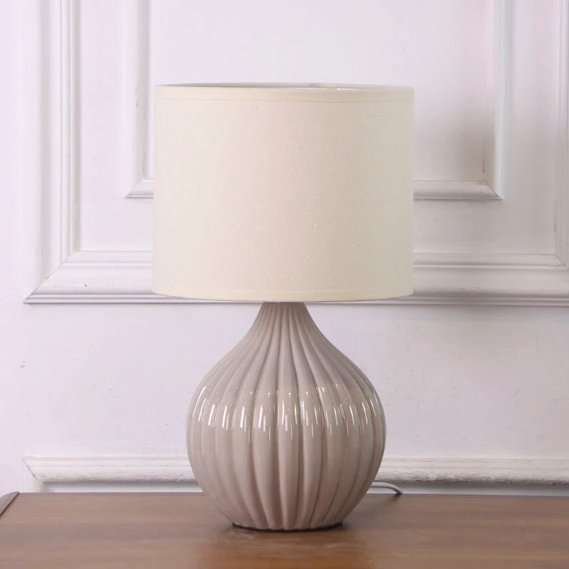LAMPARA BASE CERAMICA NATURAL