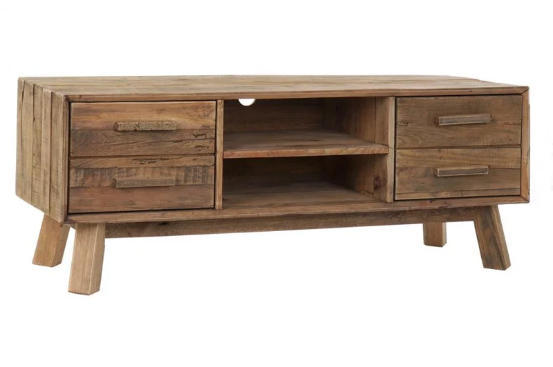 MUEBLE TV MADERA RECICLADA PINO 130X40X48