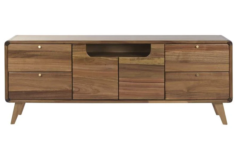 MUEBLE TV ACACIA METAL 141X32X55