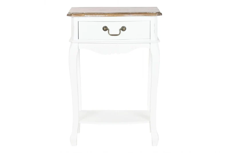 MESITA DE NOCHE MADERA 48X35X69 NATURAL BLANCO
