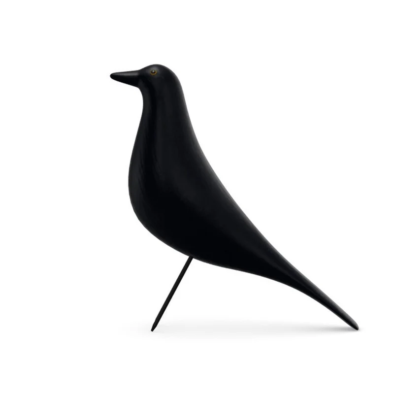 Eames House Bird Fresno Negro Ceniza