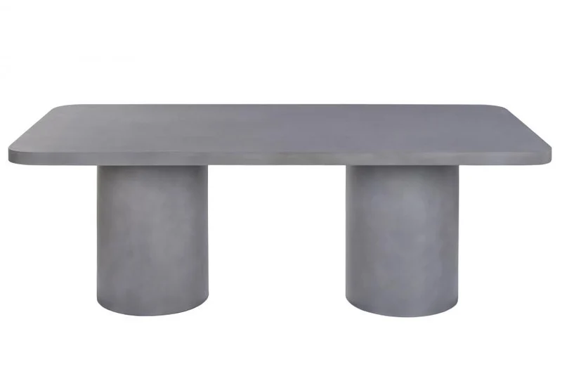 MESA COMEDOR HORMIGON 200X100X74 GRIS