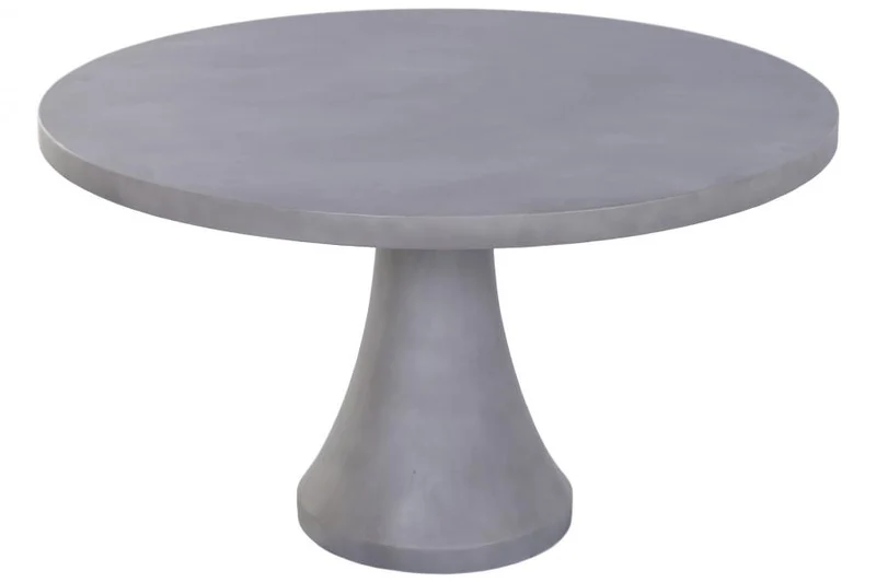 MESA COMEDOR HORMIGON 130X130X75 GRIS