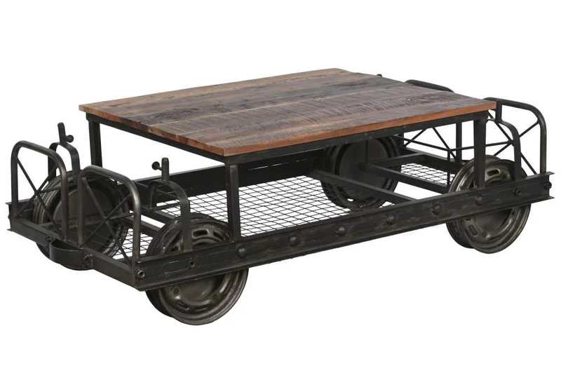 MESA CENTRO METAL 147X48X76 NEGRO