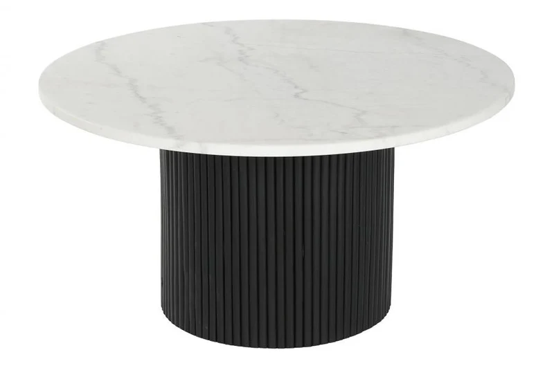 MESA CENTRO MARMOL MDF 80X80X42 BLANCO