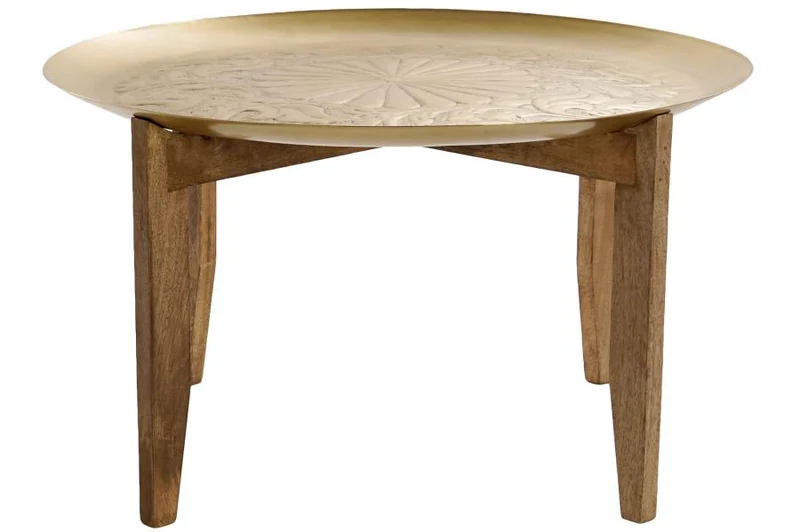 MESA CENTRO MANGO 75X75X44 MESA CAFE MANGO LATON
