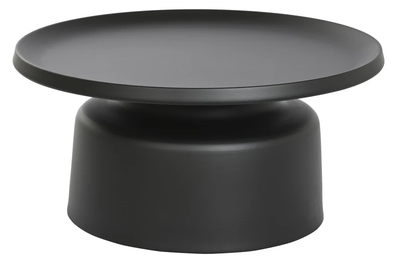 MESA CENTRO METAL 75X75X38 NEGRO