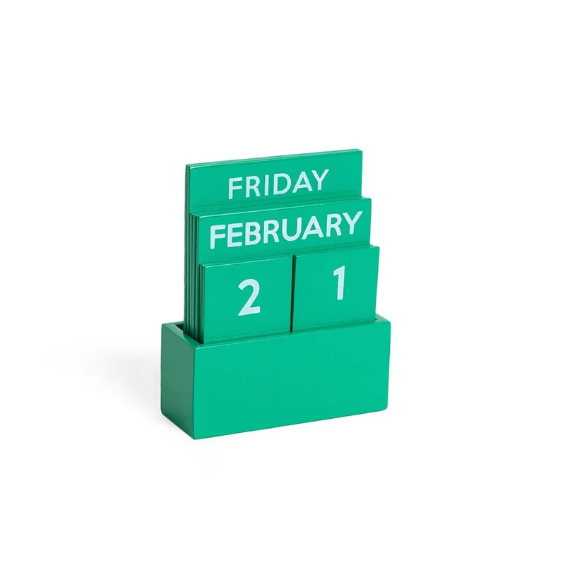 Calendario Perpetuo Pequeño Full Color Glossy Verde