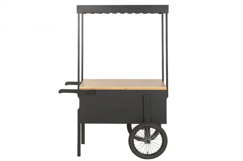 EXPOSITOR METAL MDF 115X58X170 CARRO NEGRO