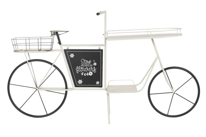 EXPOSITOR METAL 167X41X95 BICICLETA BLANCO