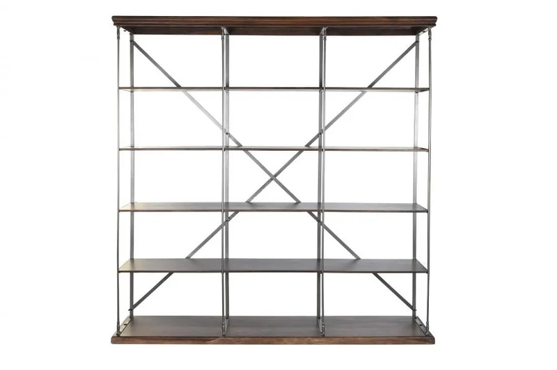 ESTANTERIA SHEESHAM METAL 213X43X220 MARRON