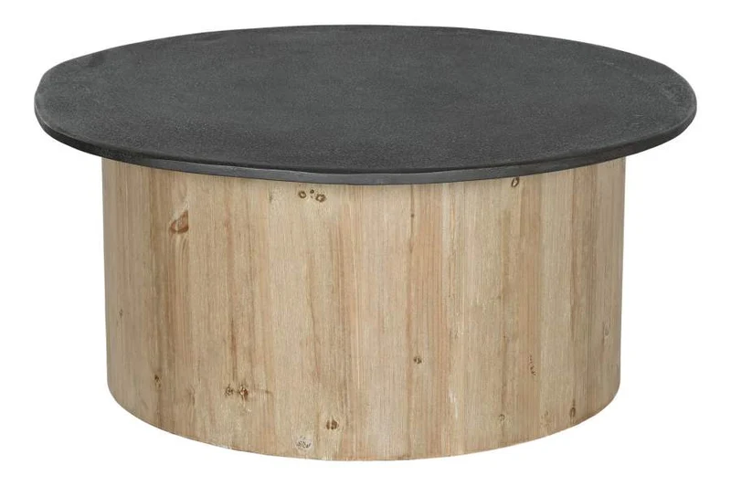 MESA CENTRO ABETO 90X90X40 MARRON OSCURO