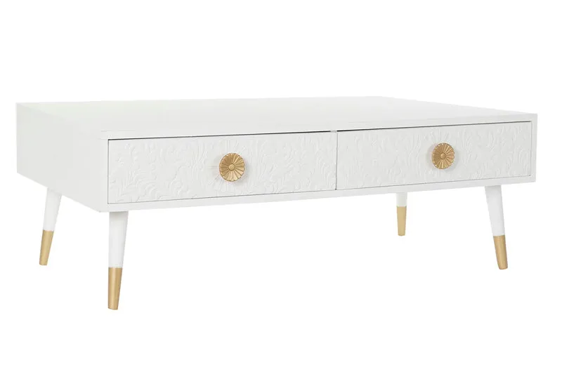 MESA CENTRO MDF ABETO 120X65X42 MANDALA BLANCO