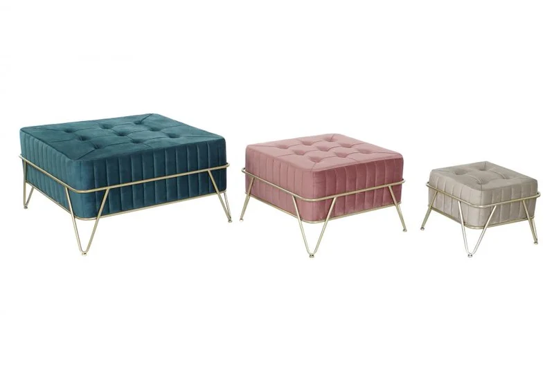 DESCALZADORA SET 3 POLIESTER MDF 82X82X46