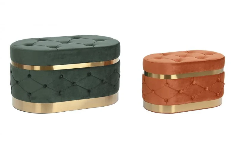 DESCALZADORA SET 2 POLIESTER MDF 80X47X43 CAPITONE