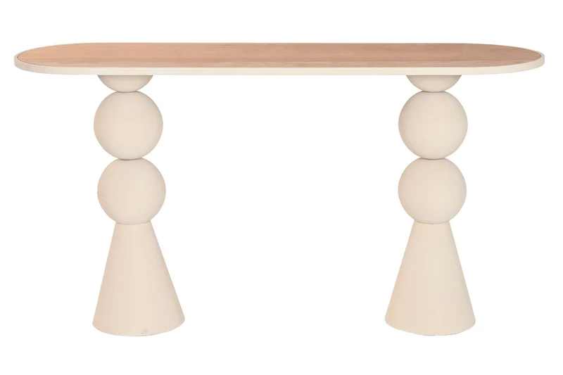 CONSOLA METAL MADERA 150X45X80 NATURAL