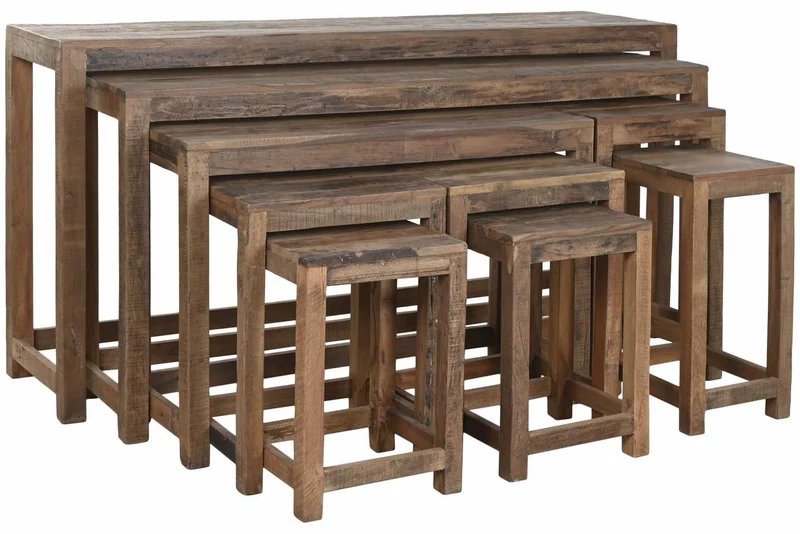CONSOLA MAS MESA SET 9 MADERA 160X40X82 MESITAS