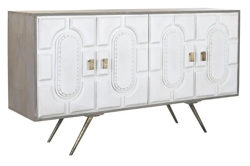 BUFFET MANGO METAL 152X43X84 BLANCO