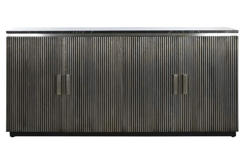 BUFFET LATON MARMOL 180X40X85 PLATEADO