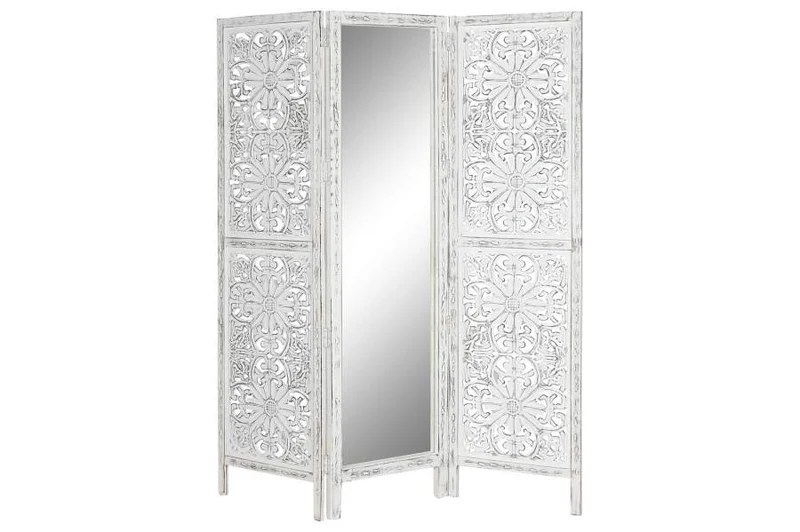 BIOMBO MANGO ESPEJO 152X2X182 DECAPE BLANCO