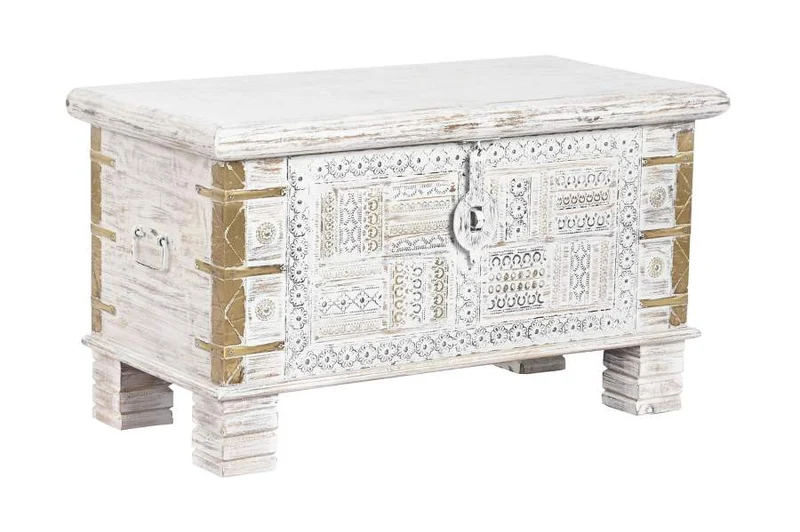 BAUL MANGO METAL 80X40X45 BLANCO
