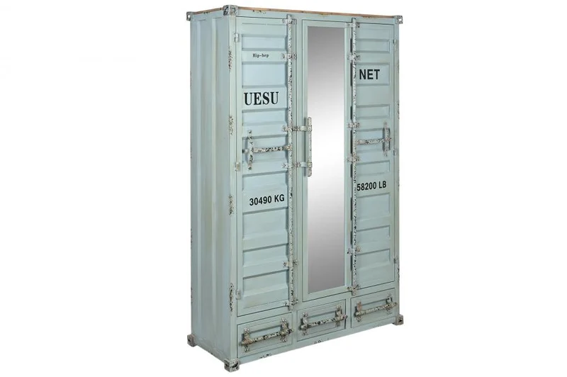 ARMARIO METAL 112X46X174 CONTAINER AZUL CELESTE