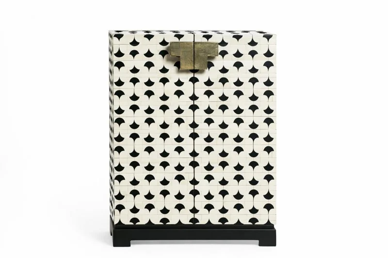 ARMARIO HUESO 80X41X104 TARACEA BICOLOR