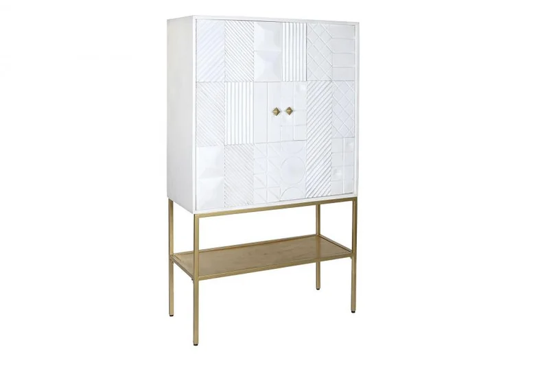 APARADOR MANGO METAL 91X44X152 BLANCO