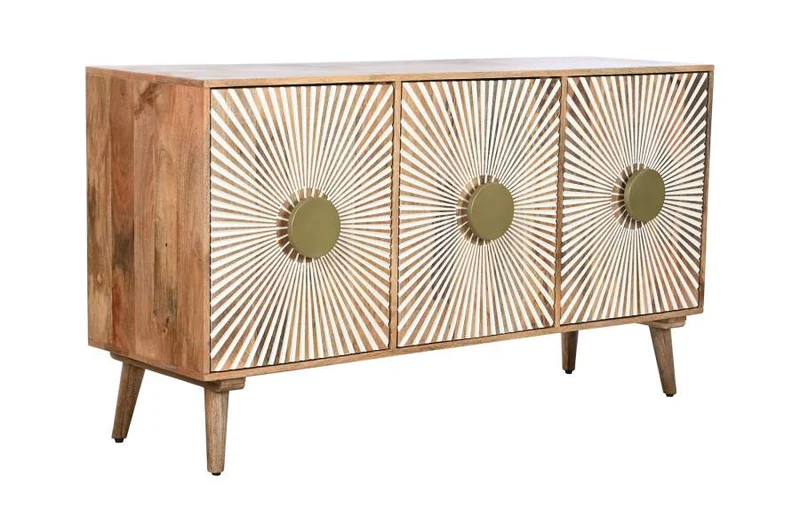 APARADOR MANGO 145X45X80 3 PUERTAS TALLADO NATURAL