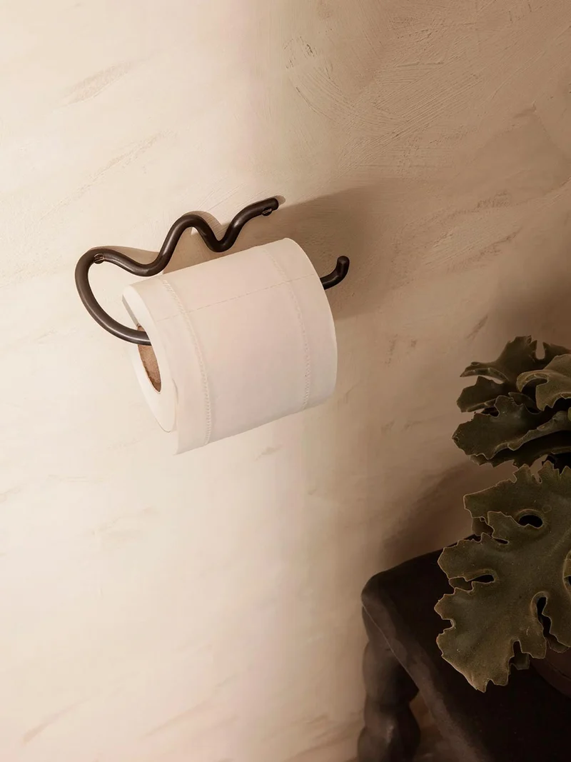 Portapapel WC Curvature Latón Negro