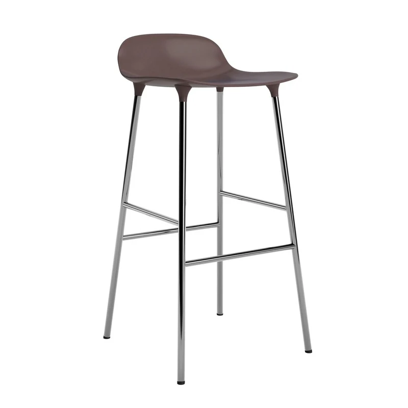 Taburete Form Marrón Patas Metal 75cm