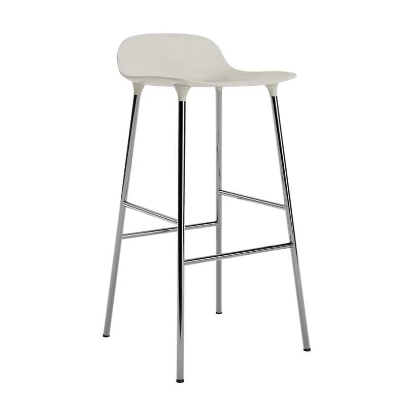 Taburete Form Gris Claro Patas Metal 75cm