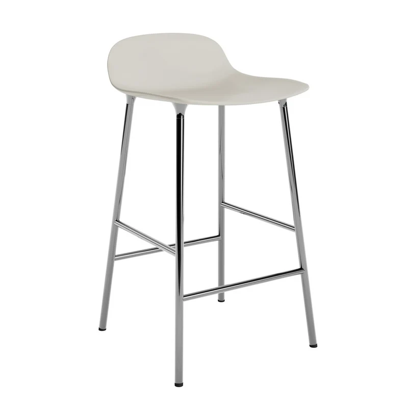 Taburete Form Gris Claro Patas Metal 65cm