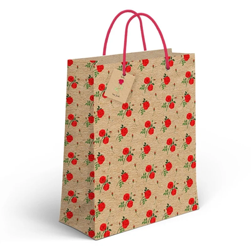 BOLSA PAPEL XL CRAFT ROSAS