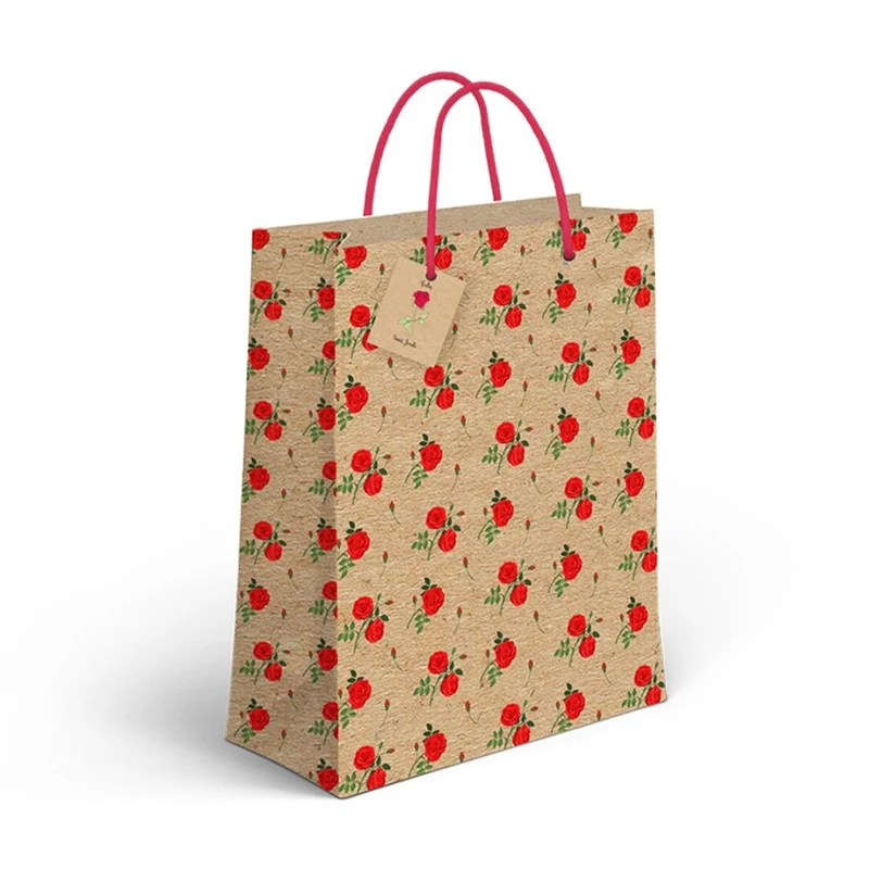 BOLSA PAPEL L CRAFT ROSAS