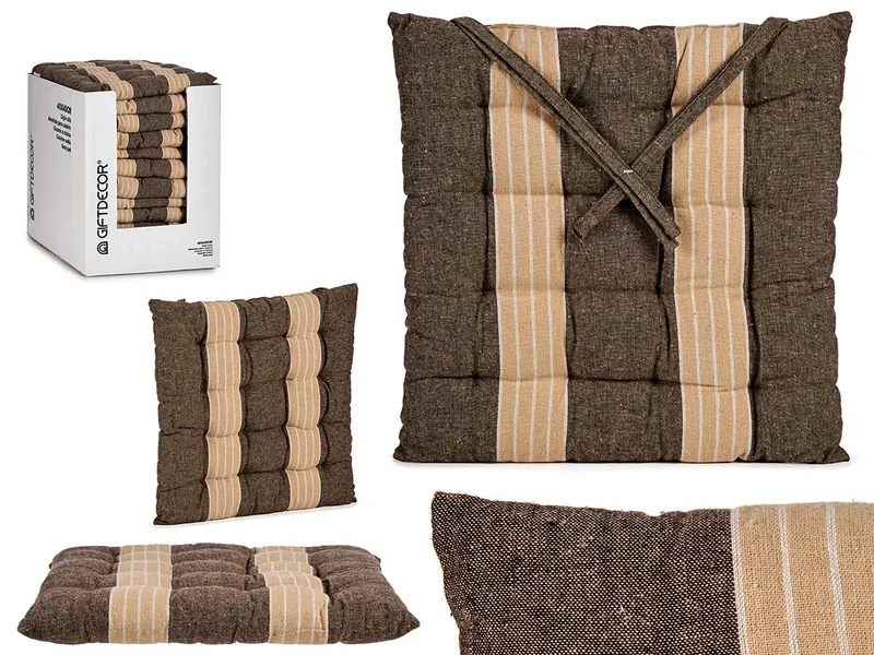 COJIN SILLA RAYAS MARRON