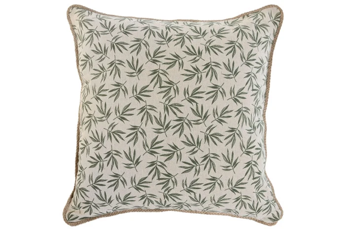 COJIN HOJAS VERDES 45X45CM