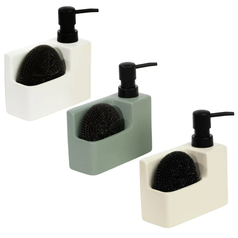 DISPENSADOR LISO JABON CON ESTROPAJO