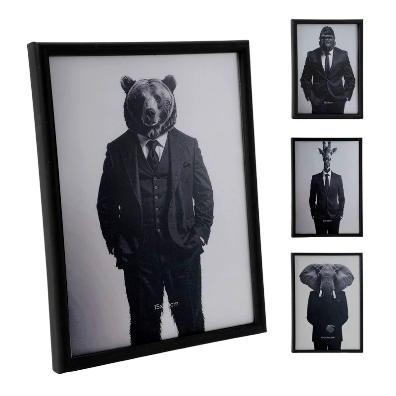 PORTAFOTOS ANIMAL NEGRO 15X20CM