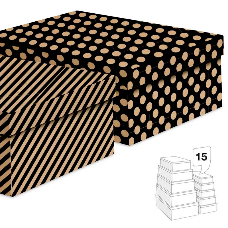 CAJAS CRAFT NEGRO Y BEIGE