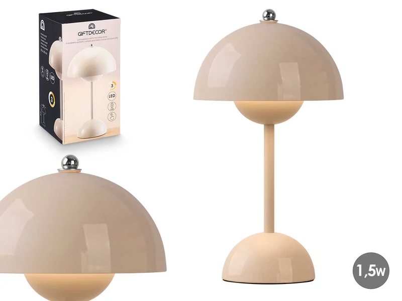 LAMPARA TACTIL SETA BEIGE