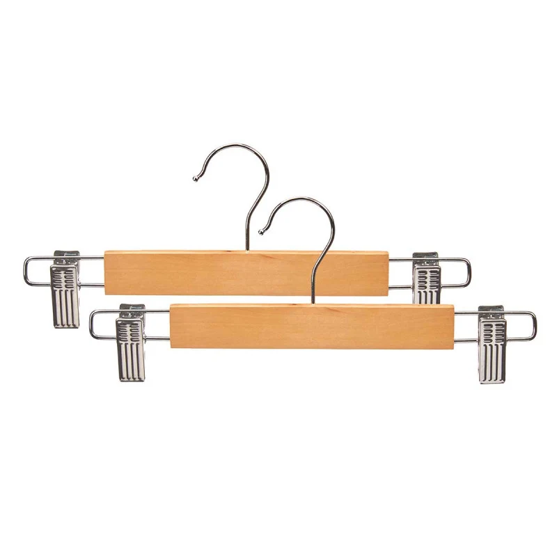 SET 3 PERCHAS MADERA CON PINZA