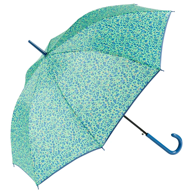 PARAGUAS ESTAMPADO FLORECITAS AZUL
