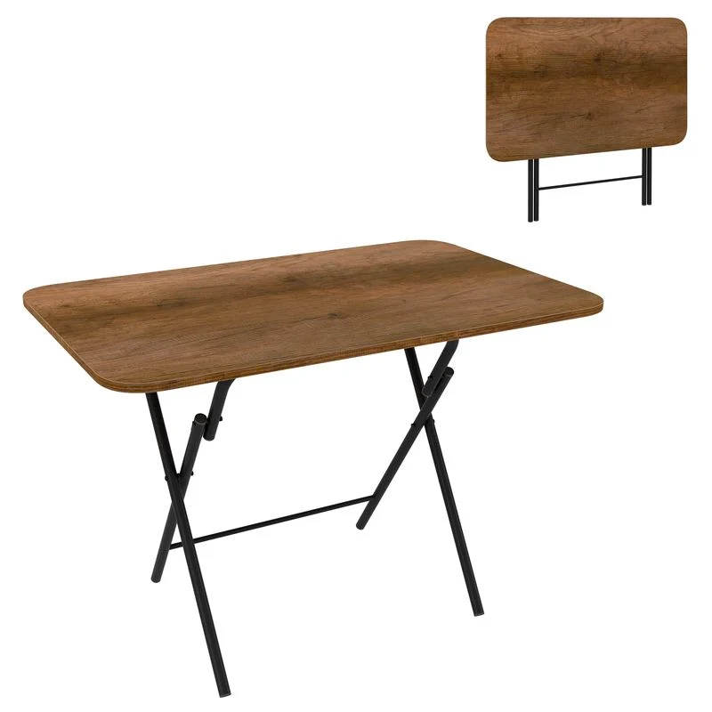 MESA PLEGABLE 70X110CM MADERA OSCURA
