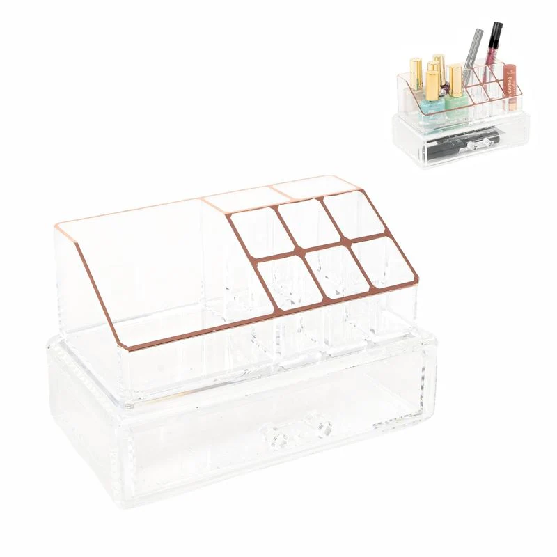ORGANIZADOR COSMETICOS 1 CAJON FILO COBRE