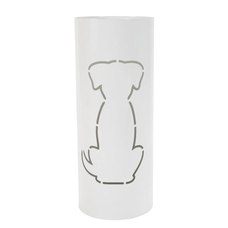 PARAGÜERO METAL PERRO BLANCO 2