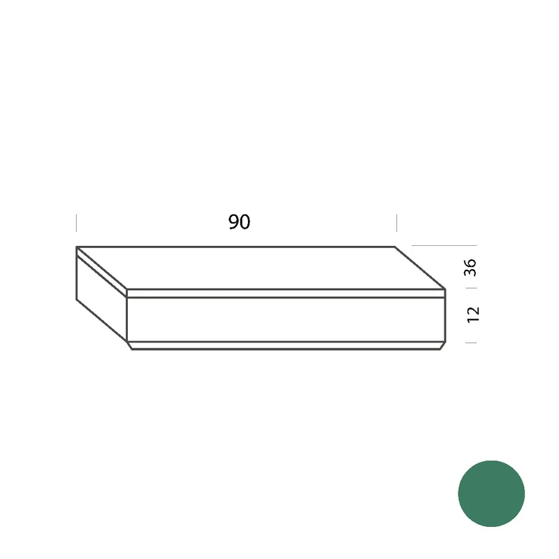 Cajón verde 90cm Tria 36