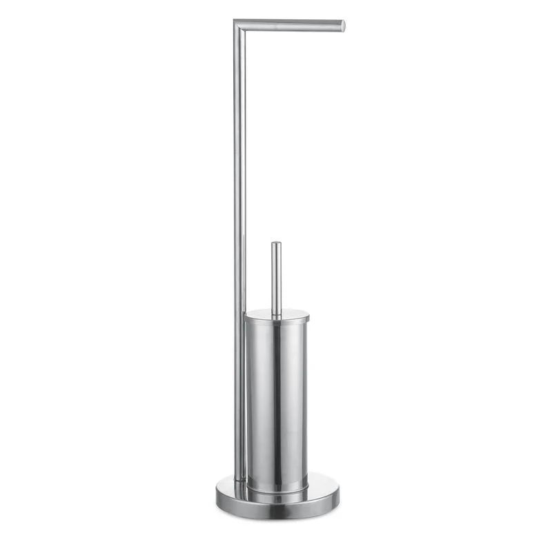 PORTARROLLOS CON ESCOBILLERO ACERO INOX.