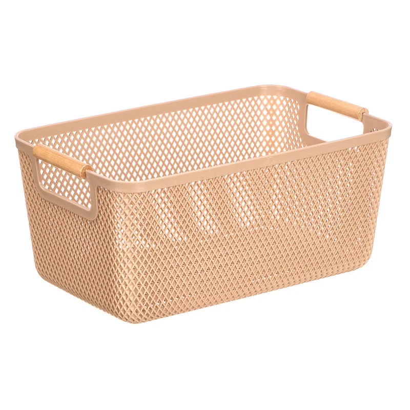 CESTA ASA BAMBU BEIGE 36X22CM