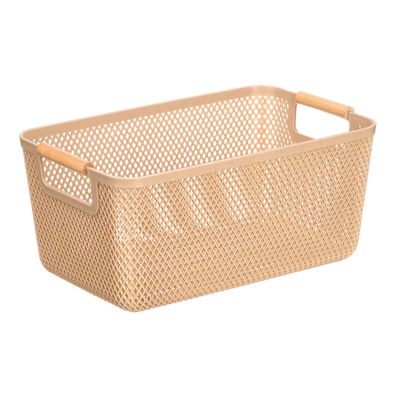 CESTA ASA BAMBU BEIGE 32X20,5CM